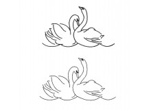 Stickdatei - Schwäne